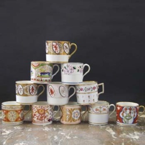 Lot 827 - Eleven Coalport coffee cans circa 1820