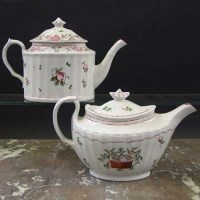 Lot 837 - Two Coalport teapots circa 1810   with fluted