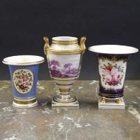 Lot 839 - Coalport vase circa 1810   painted with a puce