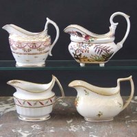 Lot 851 - Two Derby creamboats circa 1800  1820,   the