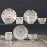 Lot 869 - Three Newhall trios circa 1790 - 1800   painted