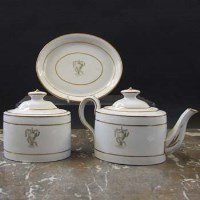 Lot 914 - Factory Z teapot and stand and sucrier circa 1800