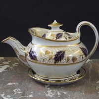 Lot 918 - Newhall teapot and stand circa 1800   painted