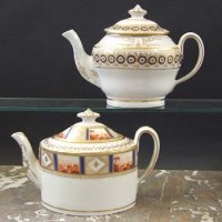 Lot 925 - Two Newhall teapots circa 1810