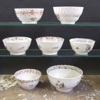 Lot 931 - Seven Newhall and type bowls circa 1790   painted