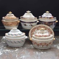 Lot 936 - Five Liverpool Herculaneum sucriers circa