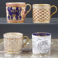 Lot 944 - Four Spode coffee cans circa 1820