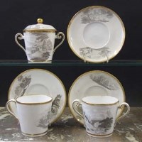 Lot 955 - Spode chocolate cup and saucer circa 1820   bat