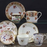 Lot 957 - Swansea cup and saucer circa 1830   painted with