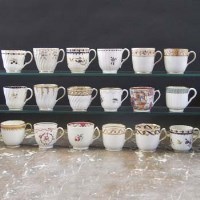 Lot 961 - Eighteen English porcelain coffee cups circa 1790