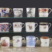 Lot 965 - Twelve English porcelain coffee cans circa 1800 