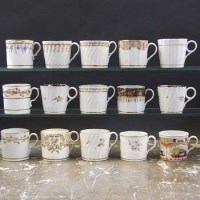 Lot 966 - Fifteen English porcelain coffee cans circa 1800