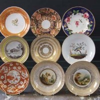 Lot 970 - Nine English Porcelain saucers circa 1820