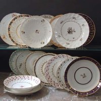 Lot 972 - Sixteen English Porcelain saucer dishes circa