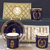 Lot 975 - Pair of Sevres Louis Phillippe coffee cans circa