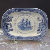 Lot 1002 - Ship tavern plate possibly Clews.
