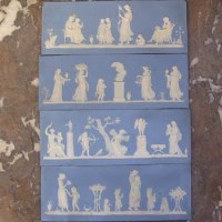 Lot 1006 - Set of four Wedgwood jasper plaques