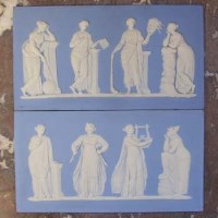 Lot 1007 - Pair of Wedgwood jasper plaques