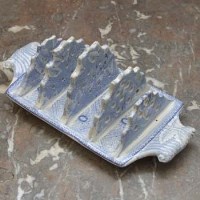Lot 1011 - Blue and white toast rack