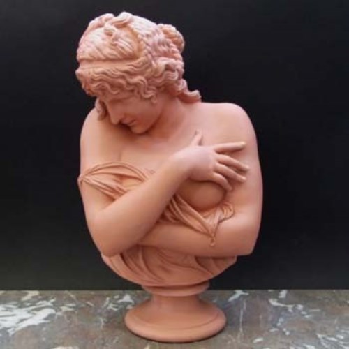 Lot 1023 - Minton’s terracotta tinted bust of Venus after