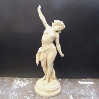 Lot 1025 - Pottery figure of a Bacchante.
