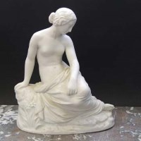 Lot 1029 - Minton parian figure of Resignation after W.