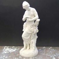 Lot 1031 - Minton parian figure of Pandora after A.Carrier
