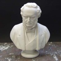 Lot 1034 - Adams & Co Parian bust of Lord Derby 1867 after