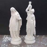 Lot 1035 - Two Parian water carriers.