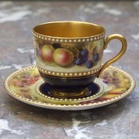 Lot 1064 - Royal Worcester Coffee Can and Saucer