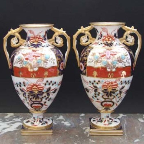 Lot 1070 - Pair of Spode imari vases.