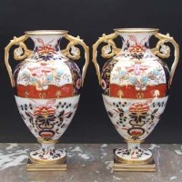 Lot 1070 - Pair of Spode imari vases.