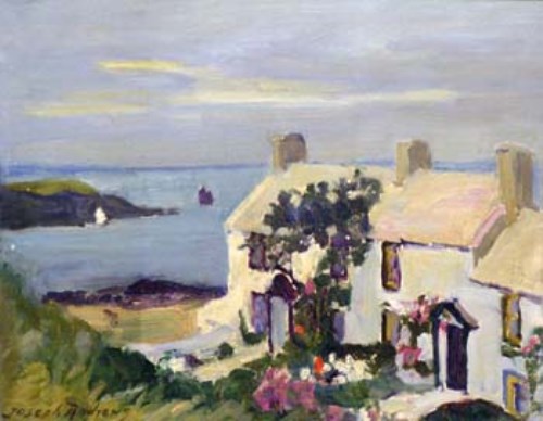 Lot 37 - Joseph Andrews, Cottages - Cemaes, Anglesey, oil