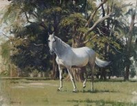 Lot 39 - W.R. Jennings, Horse in meadow, oil