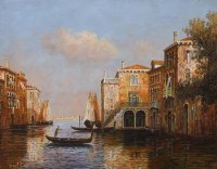 Lot 58 - S.Conti, Venetian scene, oil