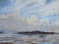 Lot 97 - Millicent Ayrton, Hilbre Island from Hoylake, watercolour