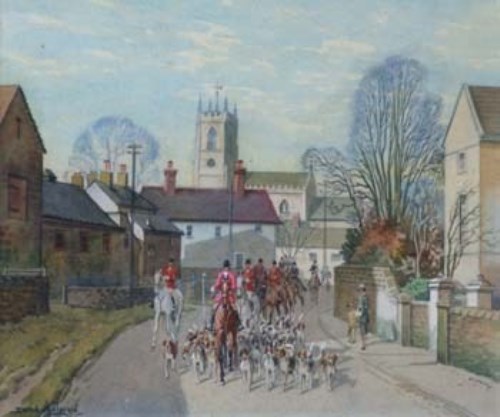 Lot 119 - Joseph Appleyard, The Badsworth Hunt at Badsworth, watercolour