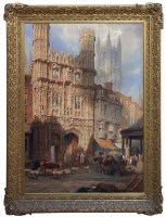 Lot 176 - Frederick Mackenzie, Christ Church Gate, Canterbury, watercolour