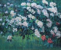 Lot 177 - William Stott Of Oldham, White rhododendrons, pastel
