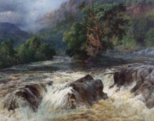 Lot 184 - Charles Davidson, On the Llugwy, watercolour