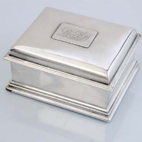 Lot 207 - Silver cigarette box.