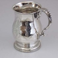 Lot 224 - Silver baluster christening mug