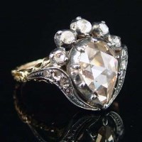 Lot 320 - Rosecut diamond ring, approximately