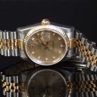Lot 335 - Rolex date-just gents wrist watch.