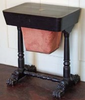Lot 687 - Lacquered work table.