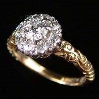 Lot 179 - 18ct gold diamond floral cluster ring.