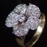 Lot 216 - Cluster ring.