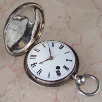 Lot 268 - Hunter silver cased verge watch