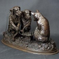 Lot 274 - Bronze figure group.