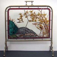 Lot 284 - Victorian stained glass firescreen